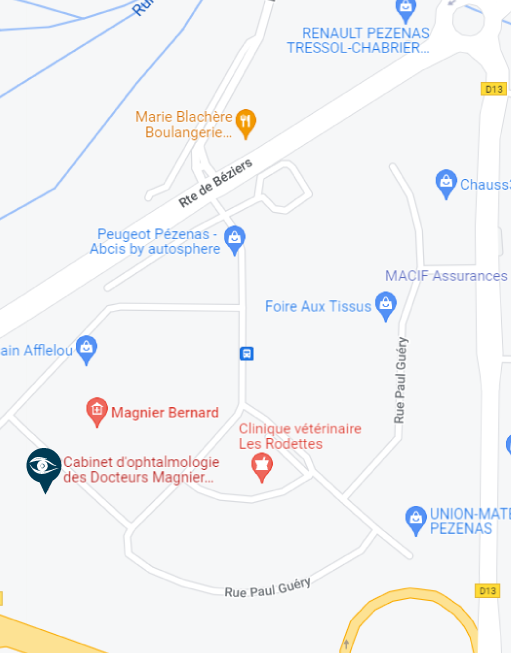 Cabinet d'ophtalmologie PEZENAS - Dr Arnaud DEBOIS - Dr Catherine FRASSON - Dr Pierre FOURCADE - Dr Bernard MAGNIER - Ophtalmo 34